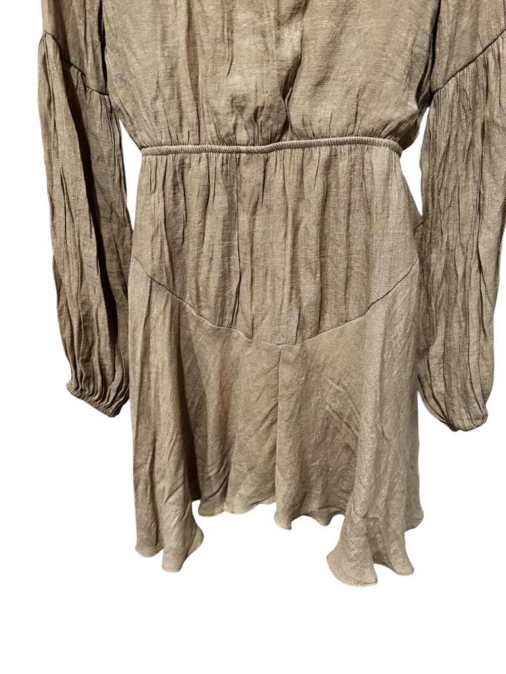 Blu Pepper Tan Long Sleeve Mini  Dress Free Culture Clothing - Picture 8 of 13